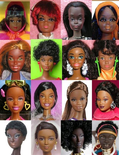 Head sculpts used for Mattel's Black Barbie | Barbie dolls, Fashion ...