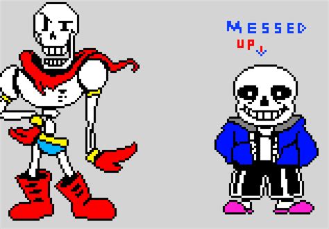 PAPYRUS AND SANS BATTLE SPRITES | Pixel Art Maker