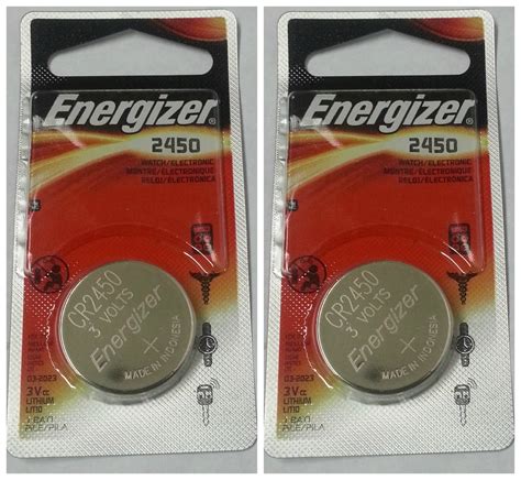 Energizer CR2450 3V Lithium Coin Battery 2 Pack + Free Shipping ...