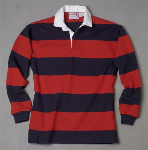 Red Navy Rugby Shirt – number 8 rugby shirts