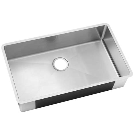 Elkay Crosstown Undermount Stainless Steel 32 in. Single Bowl Kitchen ...