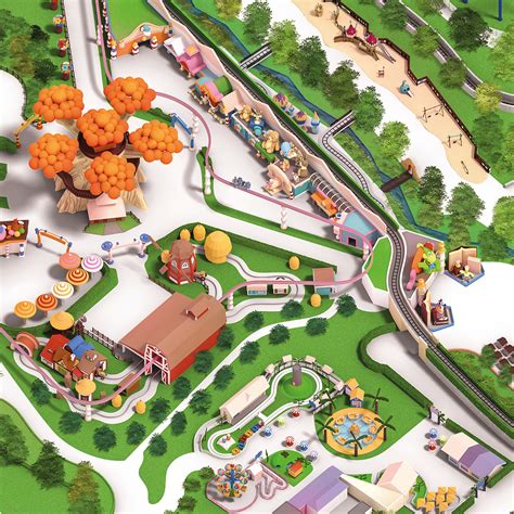 Gardaland Map - 3D Illustration on Behance