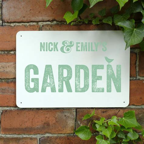 Personalised Garden Metal Sign By Delightful Living