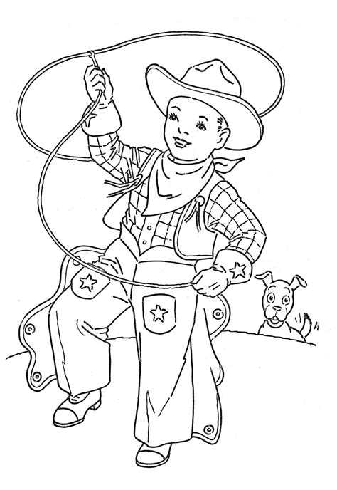 Coloriage Cowboy A Imprimer - idées de coloriage