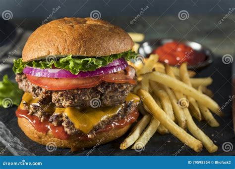 Homemade Cheese Smash Burger Stock Photo - Image of junk, cheeseburger: 79598354