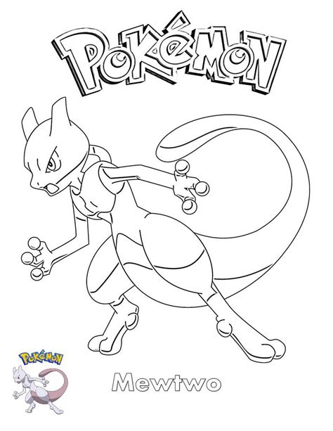 Mewtwo Coloring Pages Printable - Free Pokemon Coloring Pages