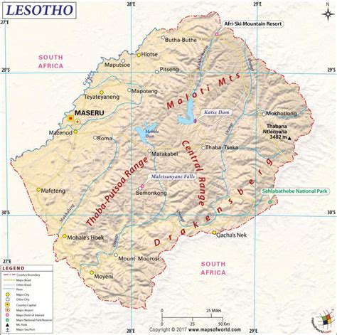 Map of Lesotho - Lesotho map pictures (Southern Africa - Africa)