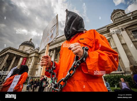 Supporters dressed in Guantanamo Bay detention camp suits attend Stock Photo: 61418049 - Alamy