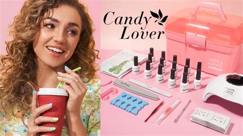 Candy Lover Gel Nail Polish Kit with LED UV Lamp, Natural Quick Dry ...