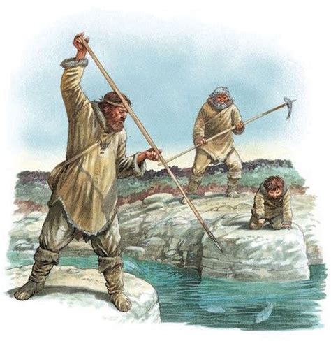 Spearing fish | Stone age, Historical illustration, Prehistoric world