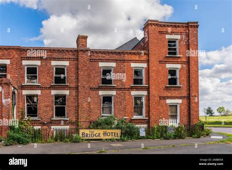 Sutton Bridge, Lincolnshire, England, UK - April 26, 2019: The derelict remains of the Bridge ...