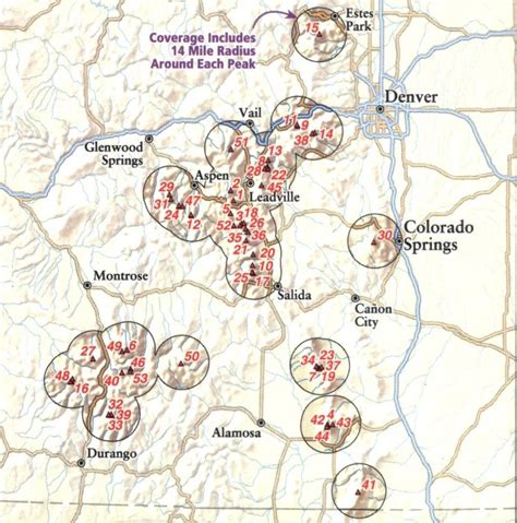 Map Of Colorado 14Ers - quotes for loss of dog