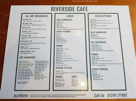 Online Menu of Riverside Cafe Restaurant, Bewdley, United Kingdom, DY12 2EE - Zmenu