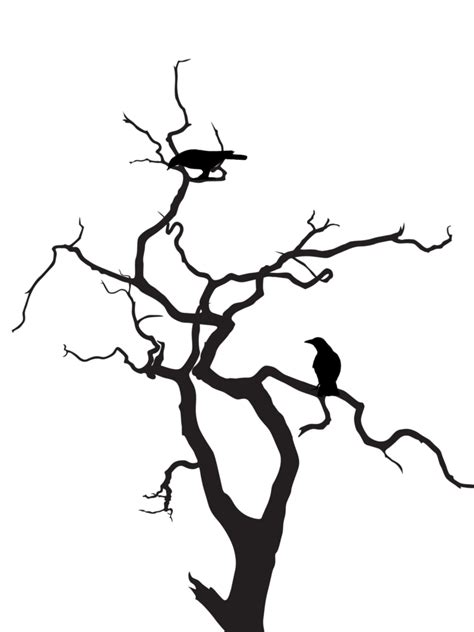 Tree w/Crows Silhouette by Viktoria-Lyn on DeviantArt