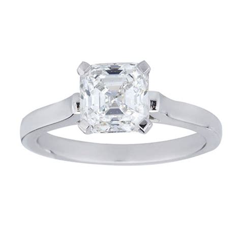 2ct Asscher Cut Solitaire Diamond Ring - King Street Design