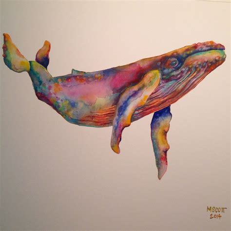 Watercolor Whales - ORIGINAL Watercolor Humpback Whale 18x24 | Whale ...