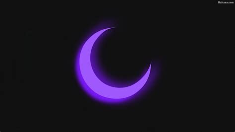 Black And Purple Moon Wallpaper