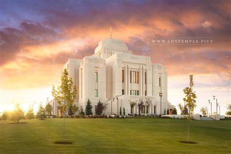 Meridian Temple Autumn Glow - LDS Temple Pictures | Lds temple pictures ...