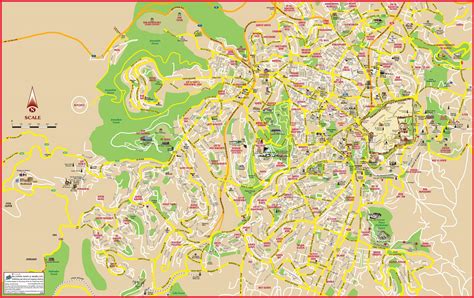 Jerusalem tourist attractions map