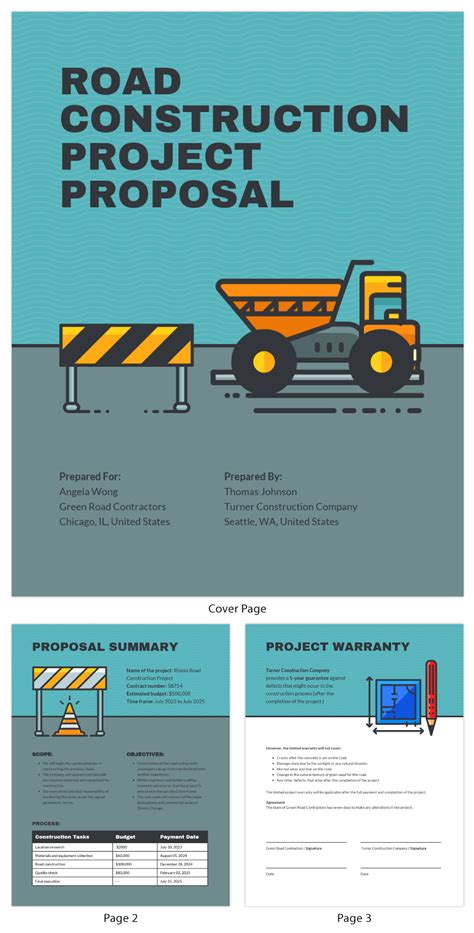 Illustrative Road Construction Project Proposal - Venngage