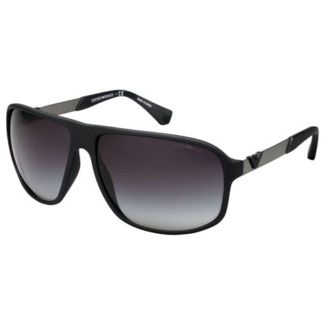 Emporio Armani EA4029 Men's Square Sunglasses, Black | Black sunglasses ...