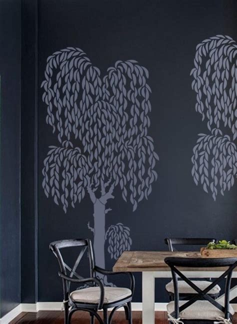 Tree Wall Stencil Large Weeping Willow Tree DIY wall decor | Etsy