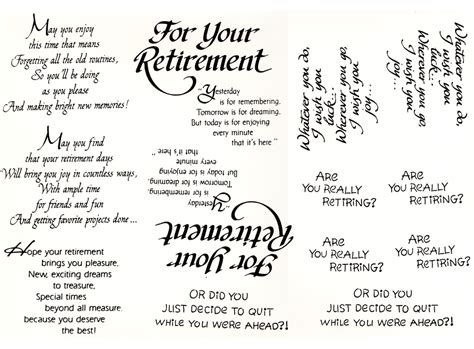 Z 6 Retirement Sentiments | Retirement sentiments, Retirement cards ...