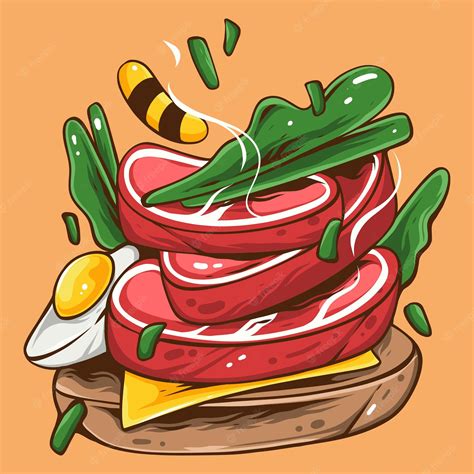 Premium Vector | Drawing beef