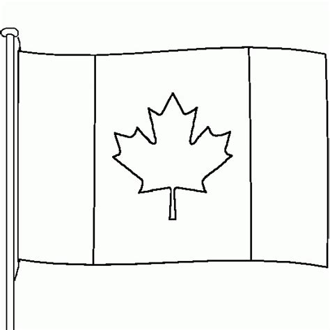 Coloriage Drapeau Canada en couleur dessin gratuit à imprimer