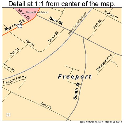 Freeport Maine Street Map 2326490