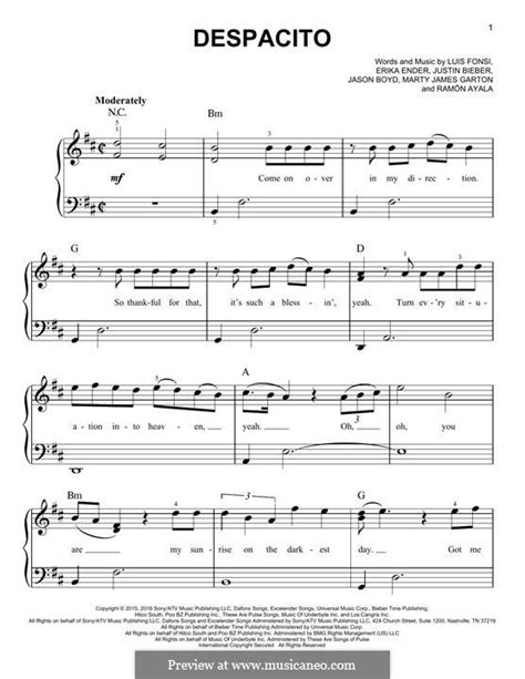 Despacito: For piano by Luis Fonsi, Erika Ender, Ramon Ayala Popular ...