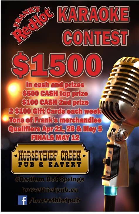 Red Hot Karaoke Contest - Horsethief Creek Pub