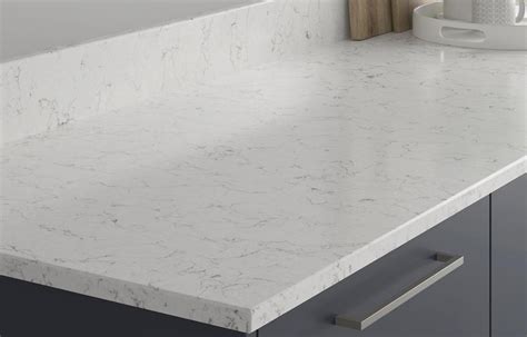 White Arabesque Quartz Worktops from Mayfair Worktops