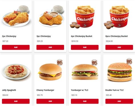 Jollibee Singapore Menu Prices Updated 2023