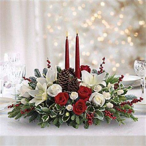 46 Totally Adorable White Christmas Floral Centerpieces Ideas ...