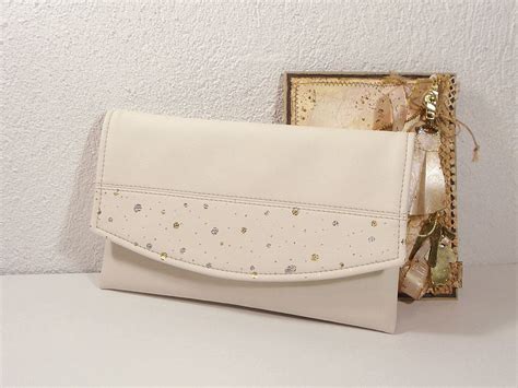 Cream clutch for bride