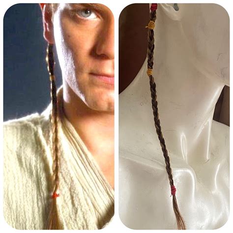 Padawan Braid Star Wars Inspired Replica Prop Hair Glue in Hair Extension Obi Wan Kenobi Plait ...