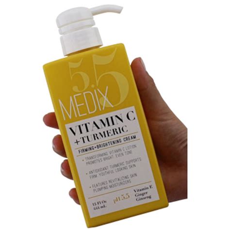 Medix 5.5 Vitamin C Cream w/ Turmeric for Face and Body. Firming & Brightening Cream for Age ...