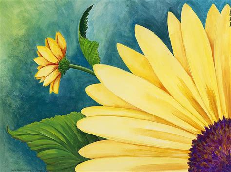 Spring Daisy Painting by Carol Sabo