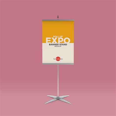 Free Roll Up Expo Banner Stand MockupFree Mockup Zone