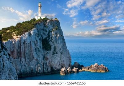 South Cape Lefkas Island Lighthouse Lefkada Stock Photo 1569461155 ...