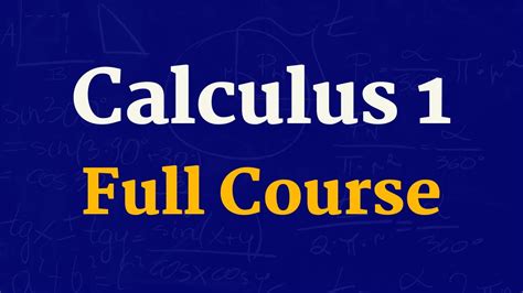 Calculus 1 - full course for beginners - YouTube