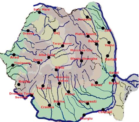 Invata rapid orasele Romaniei situate pe rauri - Jocuri geografie pentru invatarea rapida a ...