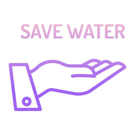 Save water Icongeek26 Outline Gradient icon