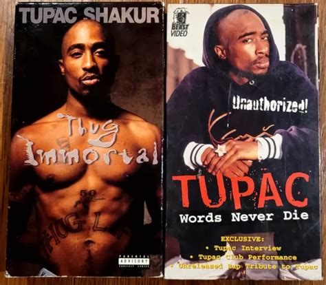 TUPAC VHS LOT - Thug Immortal: Tupac Shakur Story/Words Never Die Rap Urban 2pac $14.99 - PicClick