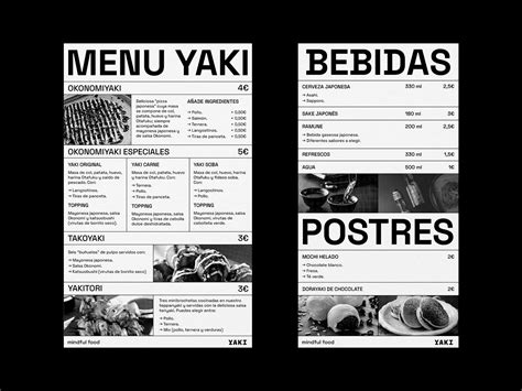 Menu design | YAKI restaurant by Lidia Conde on Dribbble