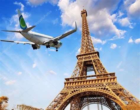 Airplane over Paris, France. T — Stock Photo © jovannig #84243350