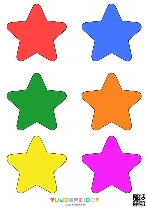 Star Cutouts Printable Craft Template for Kinderfarten