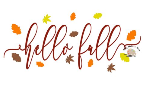 Hello fall svg cut file fall leaves svg Thanksgiving svg