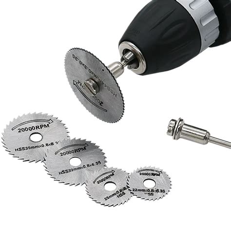 6Pcs HSS Circular Saw Blade Rotary Tool For Metal Cutter Power Tool Set Wood Cutting Discs Drill ...